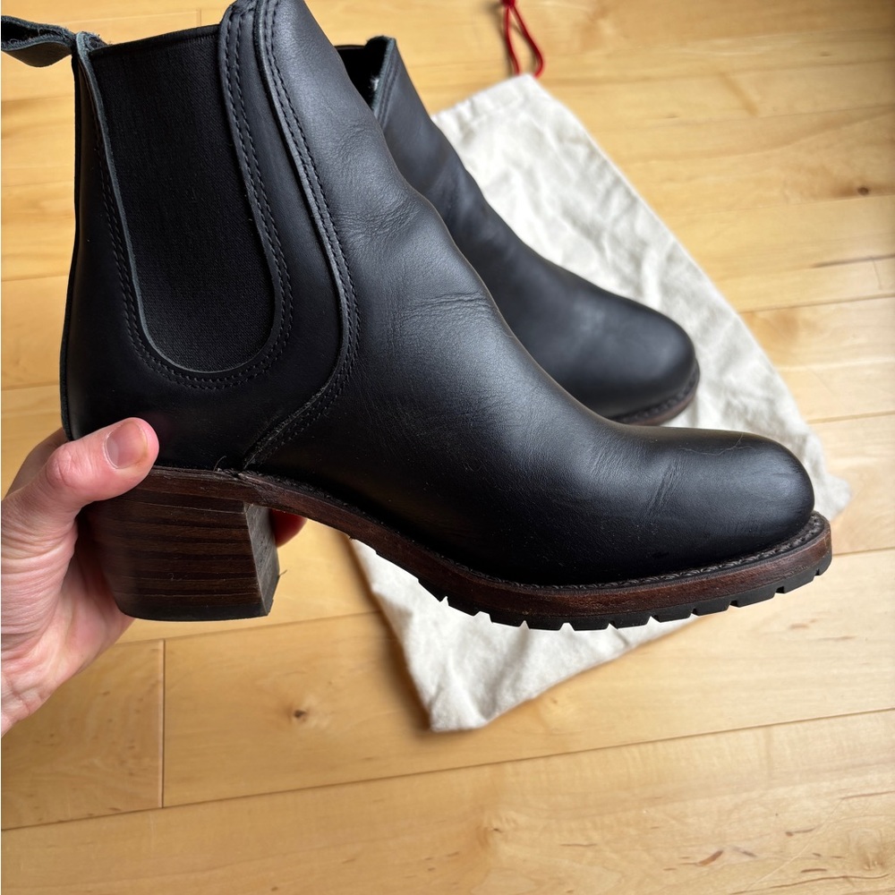 Red Wing Harriet Black Leather Ankle Boots